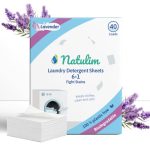 Natulim - Tvättmedelsremsor (40 Tvättar) - Inklusive Mjukmedel, Ekologiskt, Allergivänligt, Tillverkat i Spanien - Kläderna Blir Rena Och Mjuka Utan Att Smutsa Ner Planeten (Lavendel)