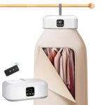 Minitorktumlare, värmepump, torktumlare med 1–8H timing, UV-sterilisering och fjärrkontroll, affärsresor, lägenheter, hotell, camping