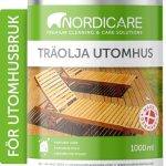 Nordicare Träolja för utomhusbruk [1L] för lärk, ek, teak eller akaciaträ I Träskyddande olja för utomhusbruk, Teakolja för trädgårdsmöbler, olja för trävård, Outdoor Oil