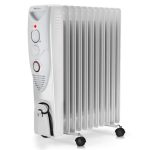 Pro Breeze 2500W Oljefyllt Element, 11 Värmefenor - Bärbar Elektrisk Värmare - Inbyggd Timer, 3 Värmeinställningar, Justerbar Termostat, Säkerhetsavstängning och 24-Timmars Timer - [Energiklass A+++]