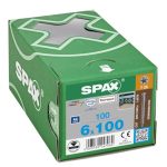 SPAX Trallskruv A4 Cylindriskt huvud T25 6X100 100ST 0538000601003